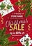 The Christmas sale. Red banner for web or flyer.