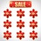 Christmas sale stickers and tags with discounts