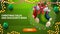 Christmas sales and discount week, horizontal green discount banner with balloons, garlands, Christmas stockings and button