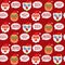 Christmas Santa Claus and friends seamless