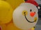 Christmas Santa Claus Smiley face yellow ball balloon