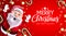 Christmas santa claus vector design. Merry christmas text with santa claus character in happy, jolly and friendly expression.