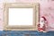 Christmas Santa empty photo frame card