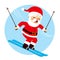 Christmas Santa Skiing