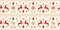 Christmas scandinavian white, red and green seamless pattern with gorgeous deer and snowflake. Winter background for