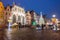 Christmas scenery at medieval Long Market street in Gdansk. Poland