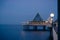 Christmas scenery pier architecture on sea-bridge