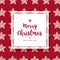 Christmas scribble stars card greeting text frame red background