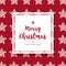 christmas scribble stars card greeting text frame red background