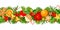 Christmas seamless garland. Vector illustration.