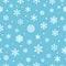 Christmas seamless patern with snowflakes. Vector illustration