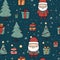 Christmas seamless pattern background, Cute hand drawn for wrapping paper, Holy Christmas festive symbol invitation greeting card