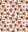 Christmas seamless pattern with cookies and snowflakes