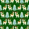 Christmas seamless pattern with cute llamas