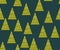 Christmas seamless pattern. Cute vector festive background woth vintage Christmas decorations, stilyzed Christmas tree,