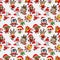 Christmas seamless pattern design with editable background