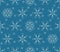 Christmas seamless pattern of fasteners laid out in the shape of snowflakes. Vector background