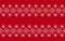 Christmas seamless pattern. Knit print. Red knitted pullover background. Xmas winter texture with snowflakes