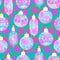 Christmas seamless pattern with new years balls and snowflakes