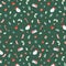 Christmas seamless pattern with Santa Claus, Bells, Xmas ball, candy canes, gift, socks, Christmas leaf, branch Christmas Hand dra
