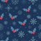 Christmas seamless pattern with snowflake, mistletoe