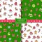 Christmas Seamless Patterns Vector Illustration