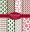 Christmas seamless patterns. Vector set.