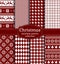 Christmas seamless patterns. Vector set.