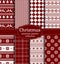 Christmas seamless patterns. Vector set.