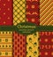 Christmas seamless patterns. Vector set.