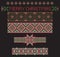 Christmas seamless ribbon patterns, separated from background, cross-stitch embroidery imitation.