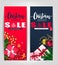 Christmas Season and Holiday Sale Poster or Tags Design Set