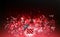 Christmas season holiday theme magic of red, stars explosion wit