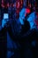 christmas selfie gadget people neon couple phone