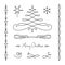 Christmas set of calligraphic decorative elements