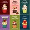 Christmas set of cupcakes and muffins illustration