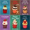 Christmas set of cupcakes and muffins illustration