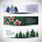 Christmas set of three header designs