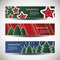 Christmas set of three header designs