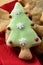 Christmas Shaped Decorated Biscuits Served on Plate