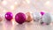 Christmas shiny glitter Christmas ornaments with blinking lights