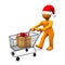 Christmas shopper with trolley
