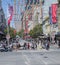 Christmas Shoppers in Busy Bourke Street Mall, Melbourne, Australia.