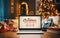 Christmas shopping online at home