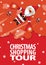 Christmas shopping tour announcing poster design