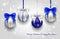 Christmas silver and blue decorative balls