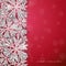 Christmas silver glittering snowflakes background