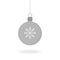 Christmas silver grey ball ornament