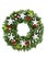 Christmas Silver Star and Winter Greenery Wreath