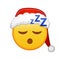 Christmas Sleeping face Large size of yellow emoji smile